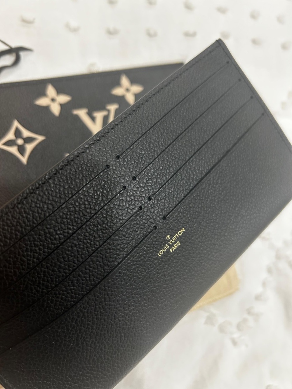 Louis Vuitton Black & Beige Monogram Chain Wallet Crossbody - Picture 6 of 10